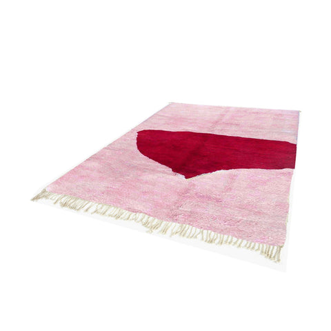 Moroccan rug in Rosy pink abstract rug design, custom rugs for living room rug , handmade with natural wool area rug,8x10 rug berber - Africancreates