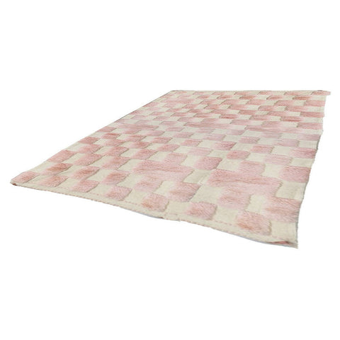 Moroccan rug textured pink beni ourain rug design , custom rugs for living room rug , abstract rugs rugs - Africancreates