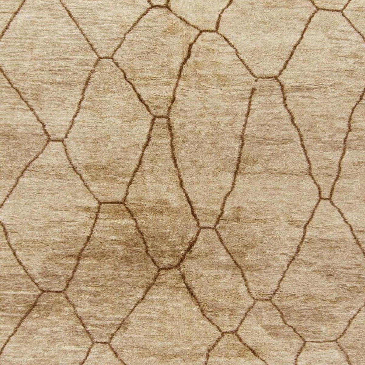 Close-up detail of the pink abstract Moroccan Berber rug showcasing its intricate pattern.