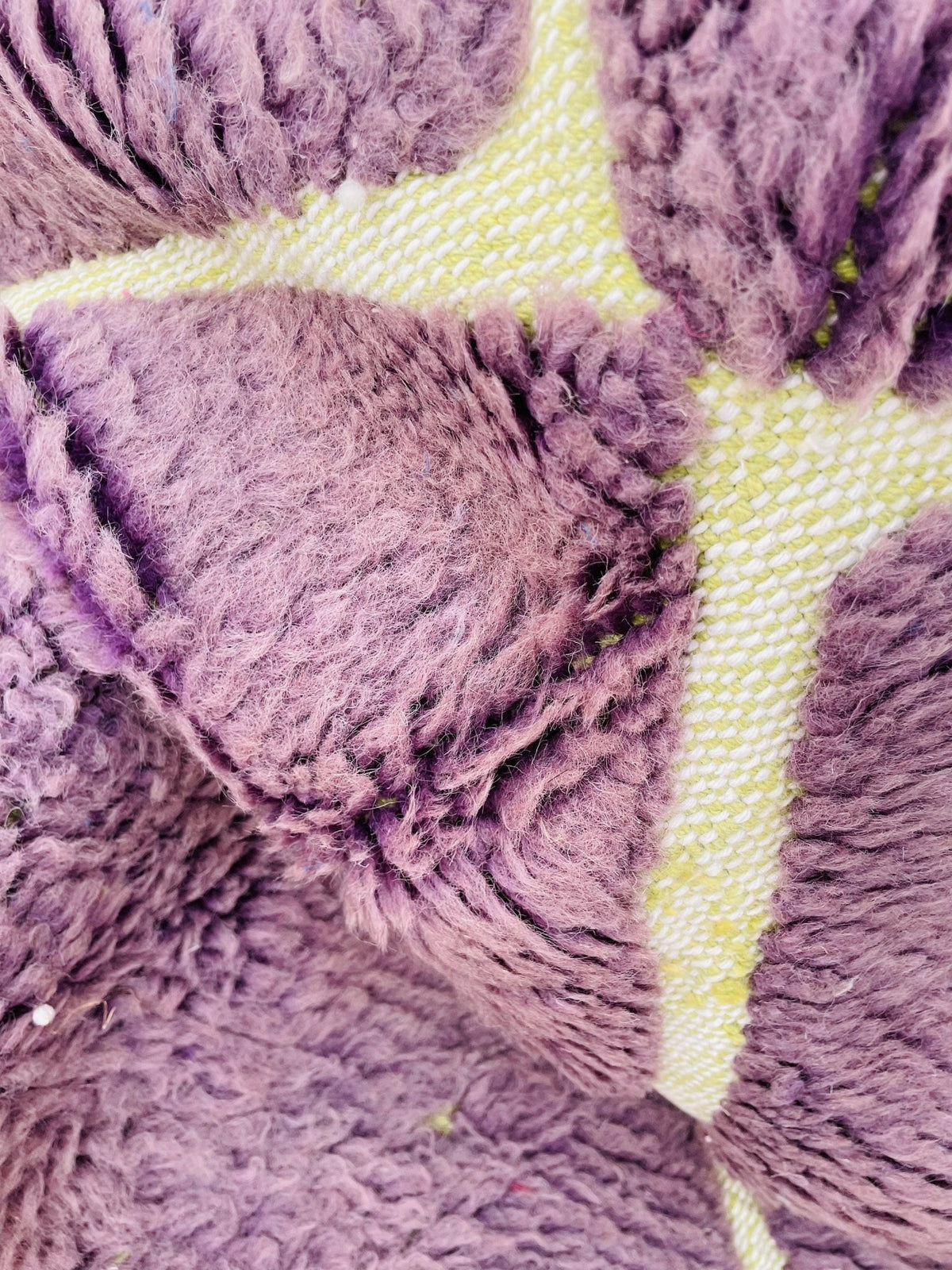 Purple VINTAGE Moroccan Rug, Handmade Rug, Vintage Authentic Moroccan Rug, Abstract Berber Rug,Wool Rug, Sheep Wool Rug, Beni ourain rug - Africancreates
