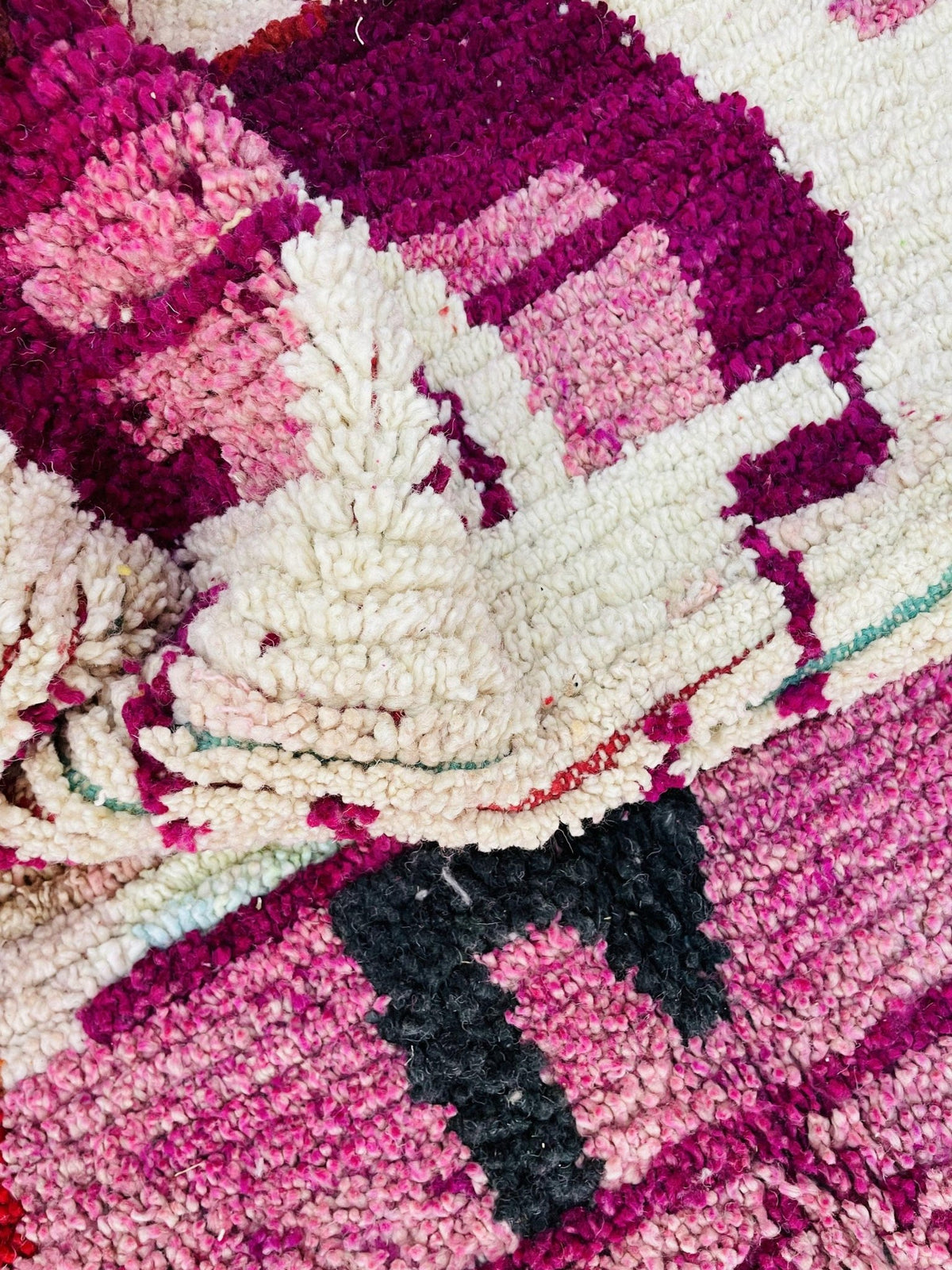 STUNNING Vintage Moroccan Rug, Handmade Rug, Vintage Authentic Moroccan Rug, Abstract Berber Rug,Wool Rug, Sheep Wool Rug, Beni ourain rug - Africancreates