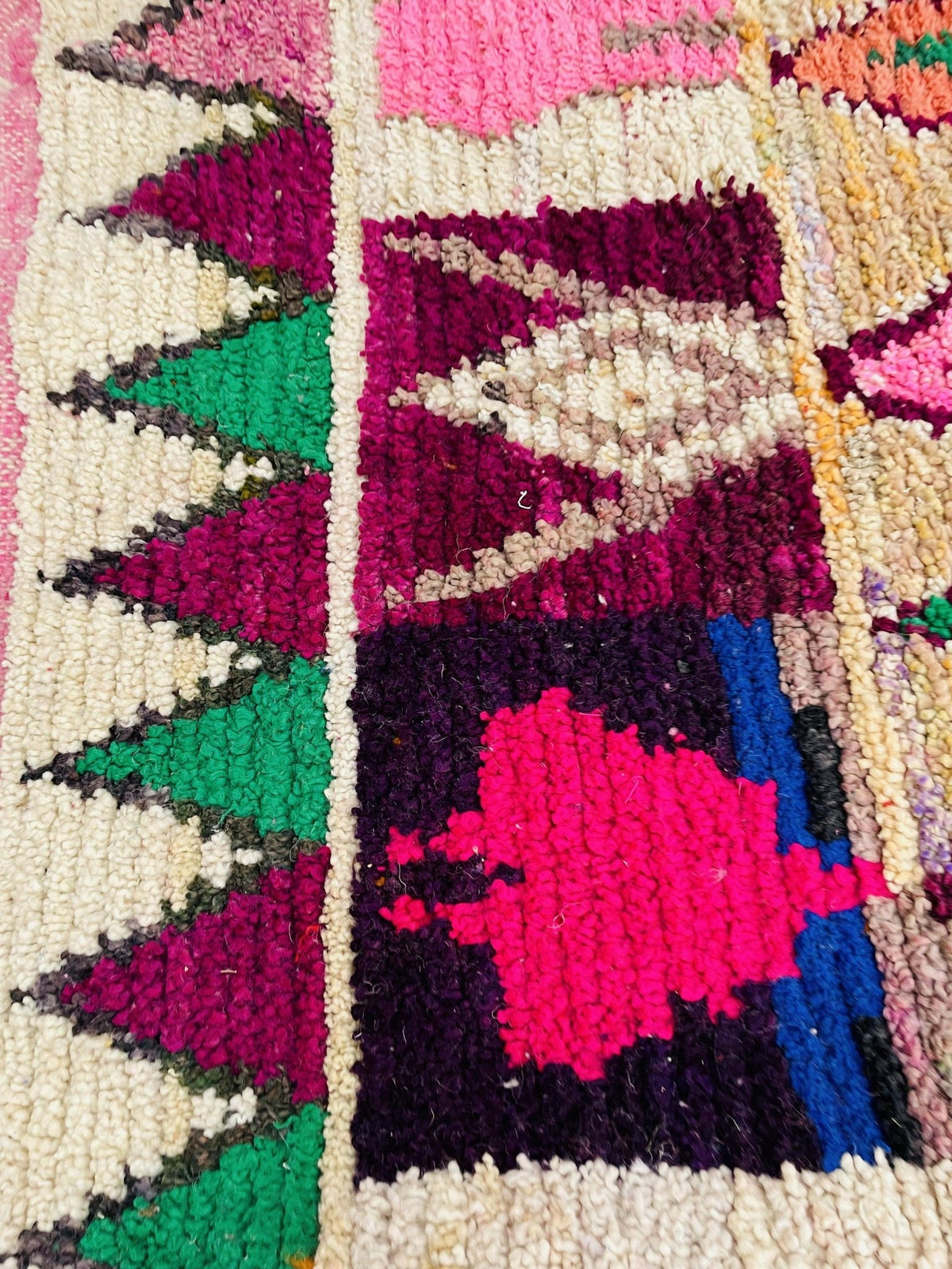 STUNNING Vintage Moroccan Rug, Handmade Rug, Vintage Authentic Moroccan Rug, Abstract Berber Rug,Wool Rug, Sheep Wool Rug, Beni ourain rug - Africancreates