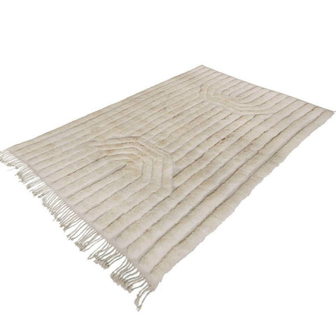 Textured Moroccan rug , custom rugs for living room rug ,wool area 8x10 rug, off-white rugs - Africancreates