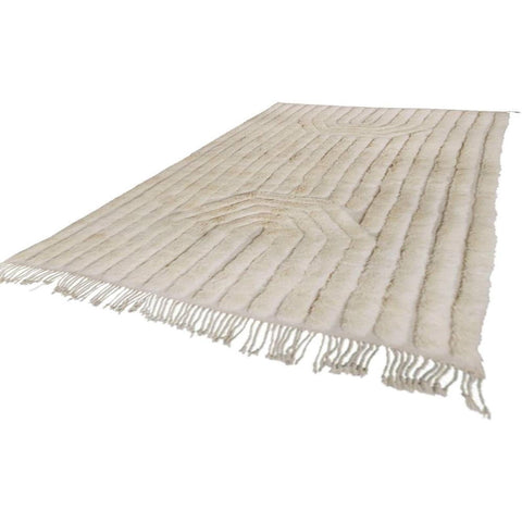 Textured Moroccan rug , custom rugs for living room rug ,wool area 8x10 rug, off-white rugs - Africancreates