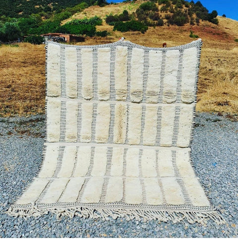 Top Quality Beni Mrirt Moroccan berber rug , beni ourain custom and handmade with natural wool - Africancreates