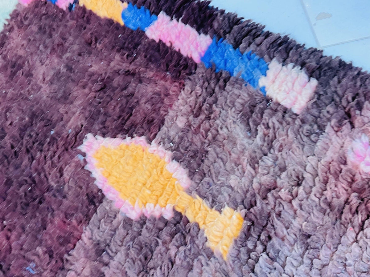 VINTAGE Moroccan Rug, Handmade Rug, Vintage Authentic Moroccan Rug, Abstract Berber Rug,Wool Rug, Sheep Wool Rug, Beni ourain rug - Africancreates