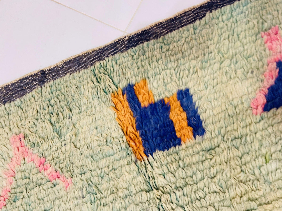 VINTAGE Moroccan Rug, Handmade Rug, Vintage Authentic Moroccan Rug, Abstract Berber Rug,Wool Rug, Sheep Wool Rug, Beni ourain rug - Africancreates