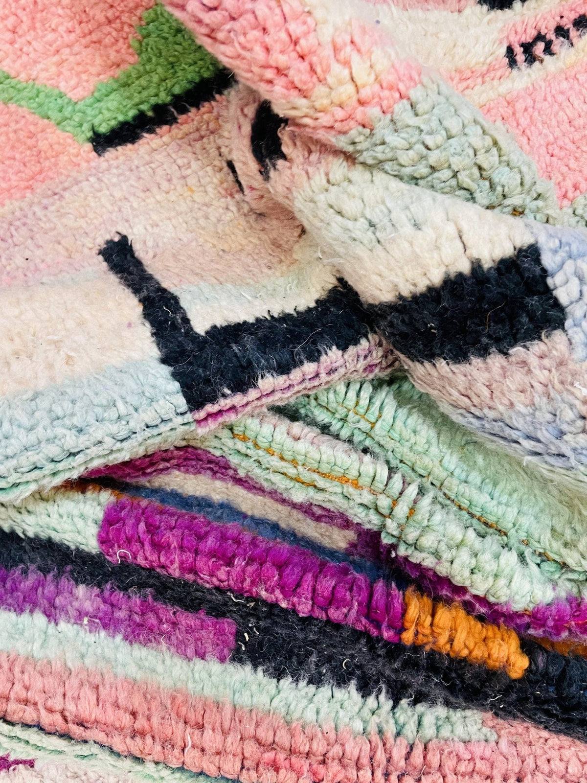 VINTAGE Moroccan Rug, Handmade Rug, Vintage Authentic Moroccan Rug, Abstract Berber Rug,Wool Rug, Sheep Wool Rug, Beni ourain rug - Africancreates