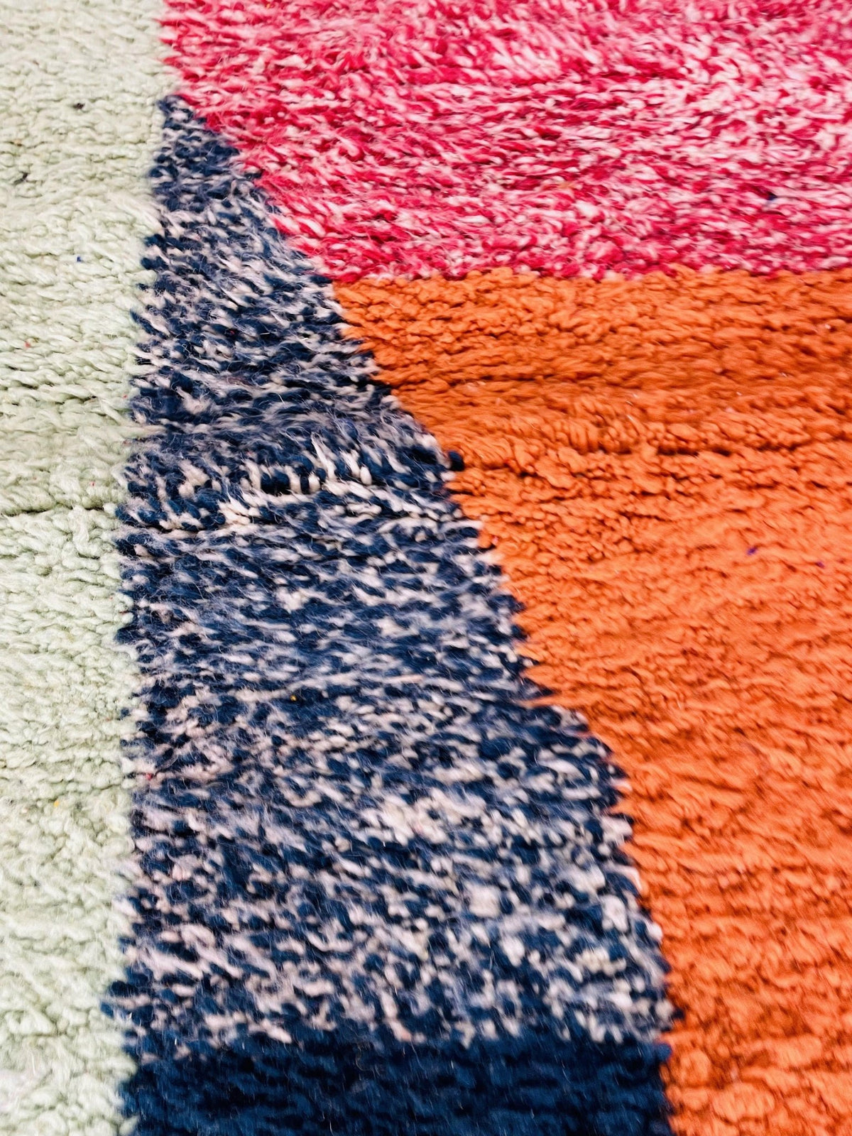 Vintage Moroccan Rug, Handmade Rug, Vintage Authentic Moroccan Rug, Abstract Berber Rug,Wool Rug, Sheep Wool Rug, Beni ourain rug - Africancreates